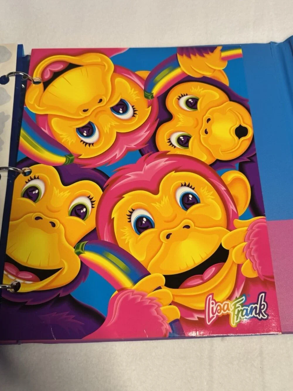 Vintage Lisa Frank Princess Pearl Dog Trapper Keeper Binder Folders Stickers Lot